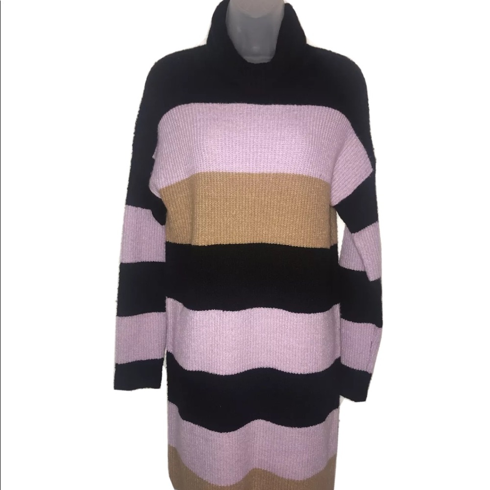 Jolt color block turtleneck sweater dress.
